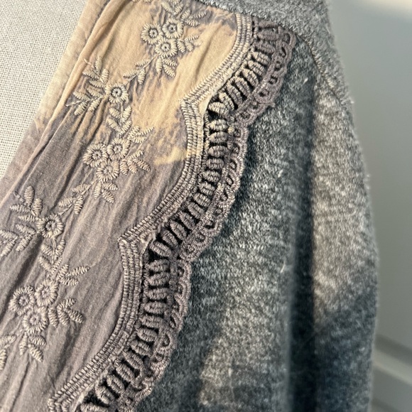 Jaded Gypsy Magic Duster Boho Lace Cotton Jersey Sweater Kimono - Picture 3 of 10